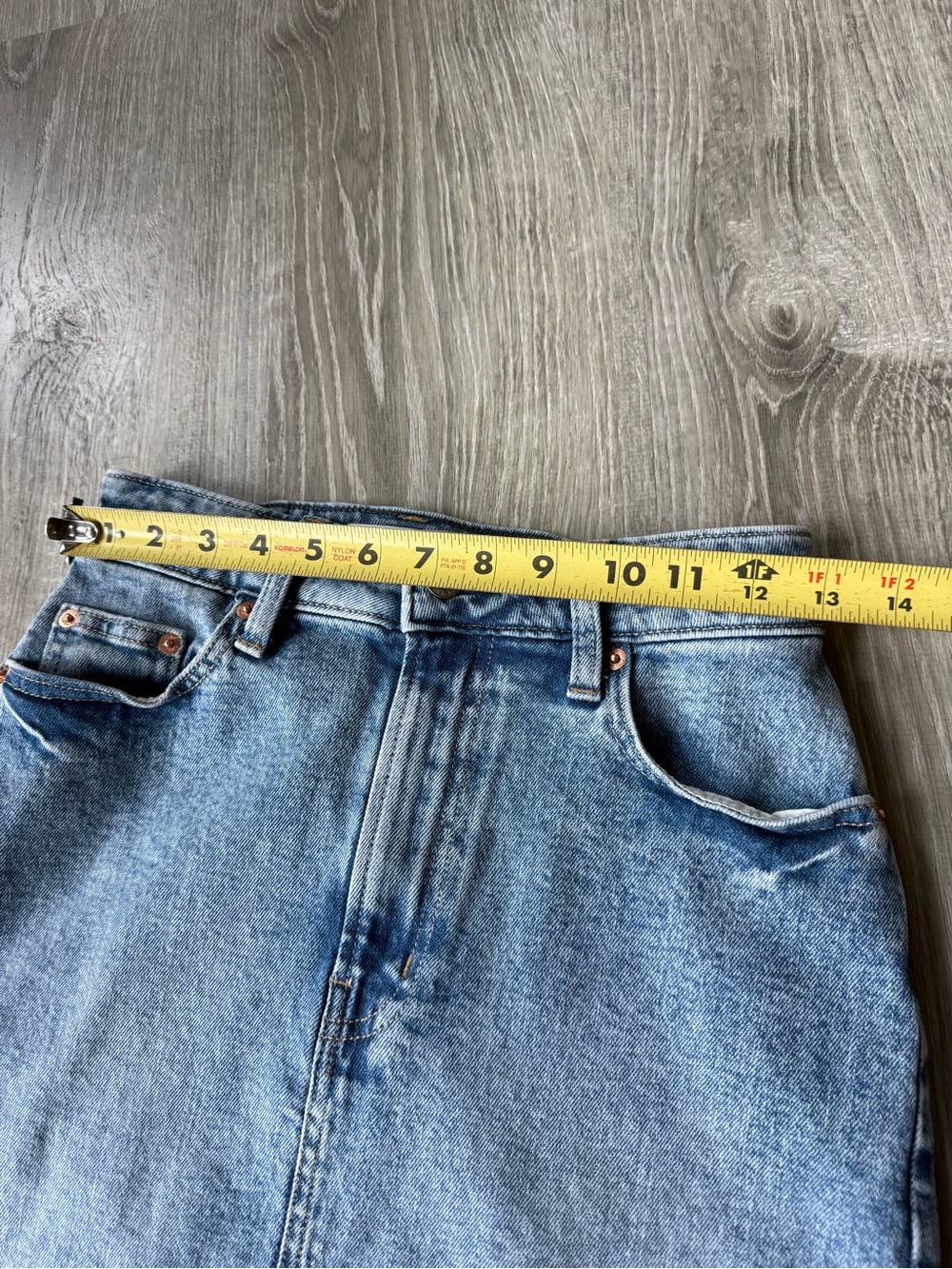 Gap Iconic Denim Midi Pencil Skirt with front split fringe fall western classic - Picture 5 of 6